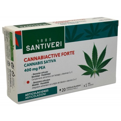 Cannabiactive FORTE PEA 400mg de Santiveri Santiveri  SAN-37237001 Articulaciones, Huesos, Tendones y Musculos, componen el A...