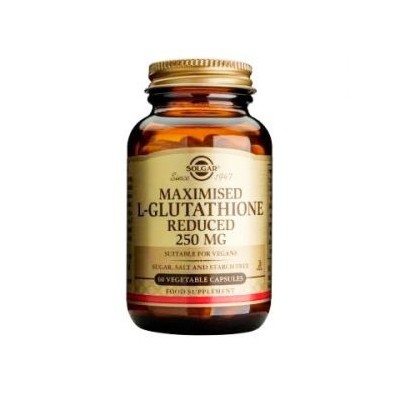 L-Glutatión Reducido, 250 mg, 60 Cápsulas Vegetales de Solgar SOLGAR 011351 Antioxidantes salud.bio