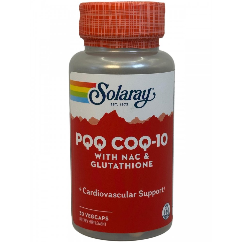 PQQ & CoQ10 con glutathione & NAC 30 Cápsulas vegetales de Solaray SOLARAY SOL-35261 Sistema circulatorio salud.bio