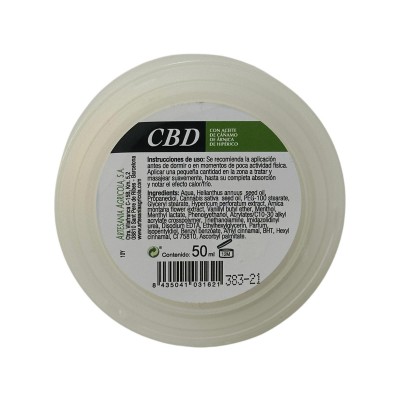 CBD Crema de cañamo 50ml Plantis de Artesania Agricola Artesania Agrícola PLA-041045 Articulaciones, Huesos, Tendones y Muscu...