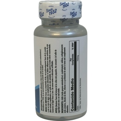 Small GABA 750mg 30 comprimidos de KAL KAL KAL-90647 Estados emocionales, ansiedad, estrés, depresión, relax salud.bio