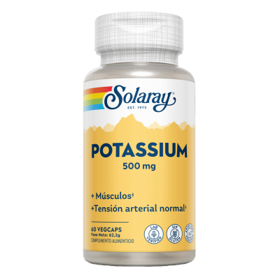 Potasio Citrato 500 mg (Mega dosis) 60 Cápsulas Vegetales de Solaray SOLARAY SOLA-13103 Minerales salud.bio
