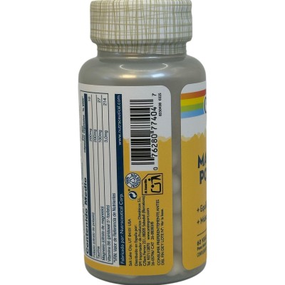 Magnesio + Potasio (en citrato), Taurina, B6, 60 Cápsulas Vegetales de Solaray SOLARAY SOLA-77404 Minerales salud.bio