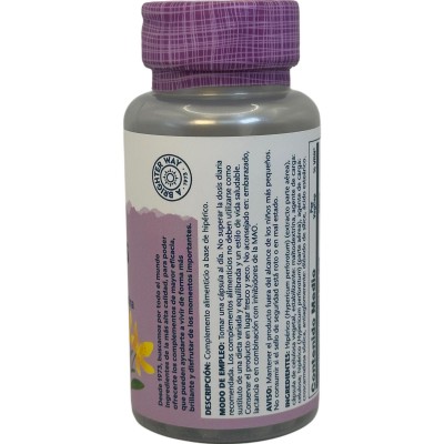 John´s Wort (Hipérico) 60 cápsulas vegetales de Solaray SOLARAY SOLA-36917 Estados emocionales, ansiedad, estrés, depresión, ...