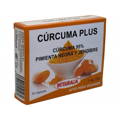 Cúrcuma Plus 30 Cápsulas de Integralia INTEGRALIA 504 Suplementos Naturales acción Analgesica, Antiinflamatoria, malestar, do...