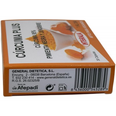 Cúrcuma Plus 30 Cápsulas de Integralia INTEGRALIA 504 Suplementos Naturales acción Analgesica, Antiinflamatoria, malestar, do...
