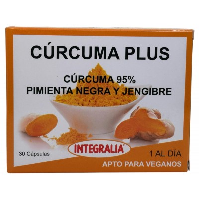 Cúrcuma Plus 30 Cápsulas de Integralia INTEGRALIA 504 Suplementos Naturales acción Analgesica, Antiinflamatoria, malestar, do...