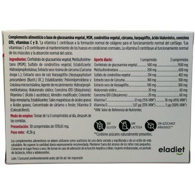 Regendol (ARTICULACIONES) 30 comprimidos de Eladiet Eladiet PA.FE.REG Articulaciones, Huesos, Tendones y Musculos, componen e...