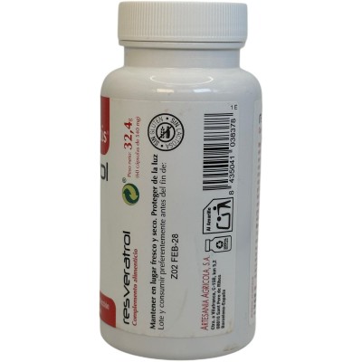Resveratrol (Trans-Resveratrol) + zinc + Vitamina C en 60 cápsulas 540mg de Plantis Artesania Agrícola PLA-03837 Antioxidante...