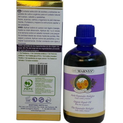 Aceite Reparador Biológico (cuerpo, cabello y pestañas) 100ml de Marnys Marnys AP222 CATEGORÍAS salud.bio