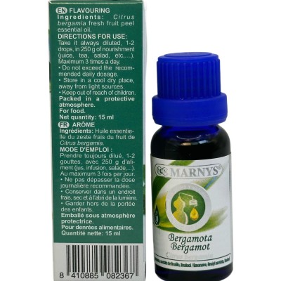Aceite Esencial de Bergamota Marnys 15 ml Marnys AA030 Aceites esenciales uso interno salud.bio