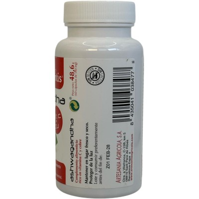 Ashwagandha KSM-66® 60 Cápsulas de PLANTIS Artesania Agrícola PLA-080007 Estados emocionales, ansiedad, estrés, depresión, re...