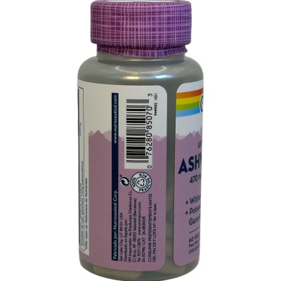 Ashwagandha 60 VegCaps. Apto veganos. Sin gluten. de Solaray SOLARAY SM-39902 Estados emocionales, ansiedad, estrés, depresió...