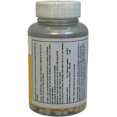 BIG Potasio Citrato 99 mg 200 Cápsulas Vegetales de Solaray SOLARAY SOLA-04671 Minerales salud.bio