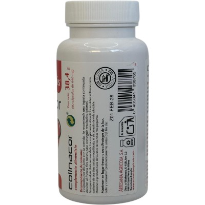 Colinacor (Cuida tu corazón*) con colina 30 cápsulas de Plantis Artesania Agrícola ART-03870 Sistema cardiovascular salud.bio