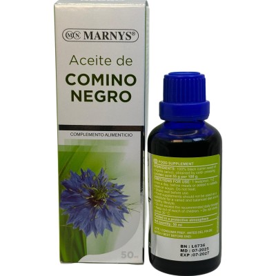 Aceite Puro de Comino Negro 50ml de Marnys Marnys MAR-07717 Ayudas aparato Digestivo salud.bio