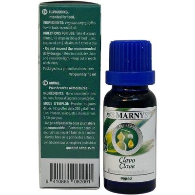 Aceite Esencial de Clavo 15 ml de Marnys Marnys AA003 Aceites esenciales uso interno salud.bio