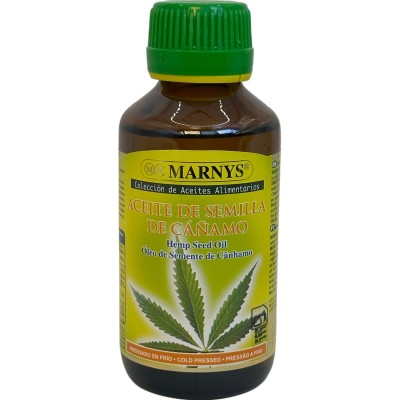 Aceite Puro de Semilla de Cáñamo (Cannabis sativa) 125ml Alimenticio de MARNYS® Marnys AP106 Aceites naturales salud.bio