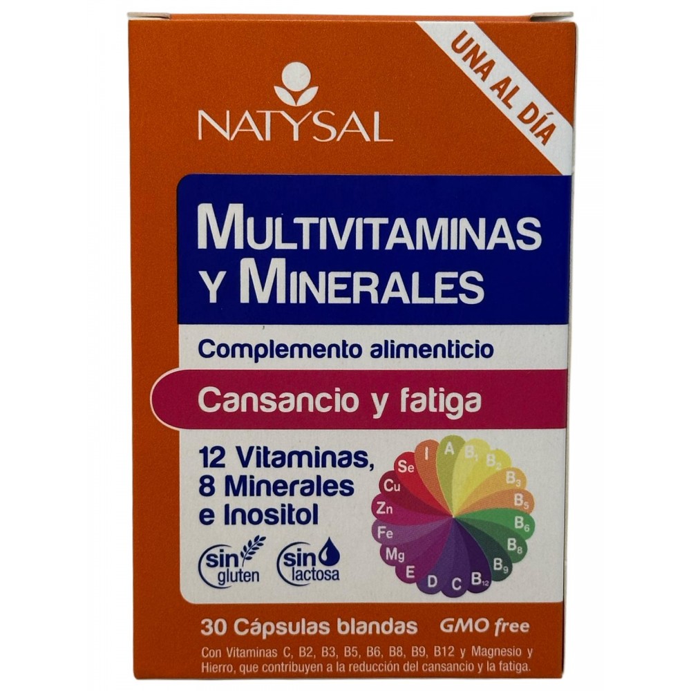 Multivitaminas y Minerales 30 cápsulas de Natysal Natysal 13506 Vitaminas y Multinutrientes salud.bio