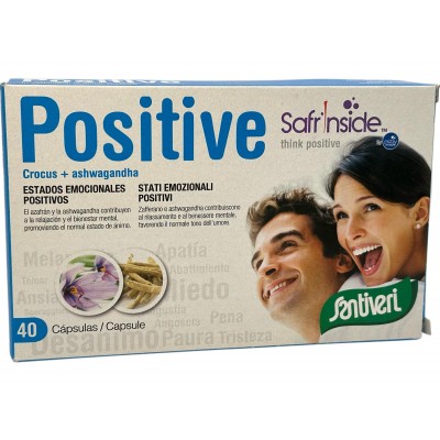 POSITIVE (Ashwagandha, crocus, Azafrán..) 40 cápsulas de Santiveri Santiveri  SAN-03117 Estados emocionales, ansiedad, estrés...