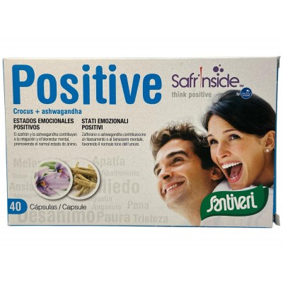 POSITIVE (Ashwagandha, crocus, Azafrán..) 40 cápsulas de Santiveri Santiveri  SAN-03117 Estados emocionales, ansiedad, estrés...