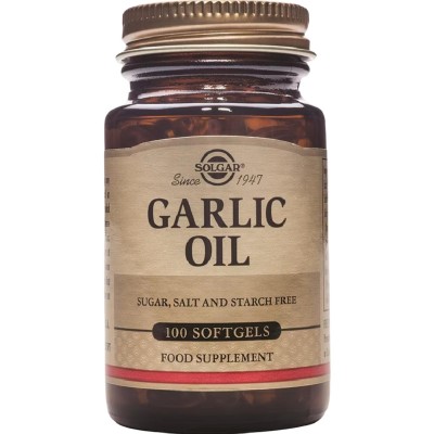 Perlas de aceite de ajo 100 cápsulas blandas de Solgar Solgar SOL-01220 Sistema circulatorio salud.bio