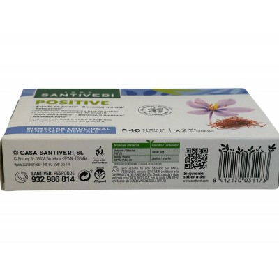 POSITIVE (Ashwagandha, crocus, Azafrán..) 40 cápsulas de Santiveri Santiveri  SAN-03117 Estados emocionales, ansiedad, estrés...