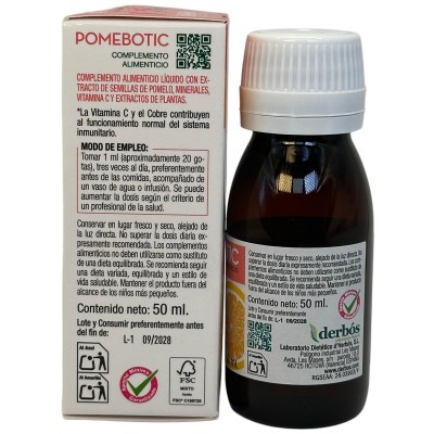Pomebotic doble extracto semilla pomelo 50ml de derbós Derbós DER-15263 Ayudas aparato Digestivo salud.bio