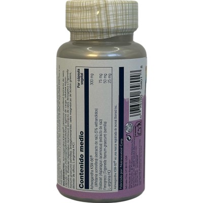 Ashwagandha KSM66 PLUS + Shatavari doble acción 60 cápsulas vegetales de Solaray SOLARAY SOLA-35801 Estados emocionales, ansi...