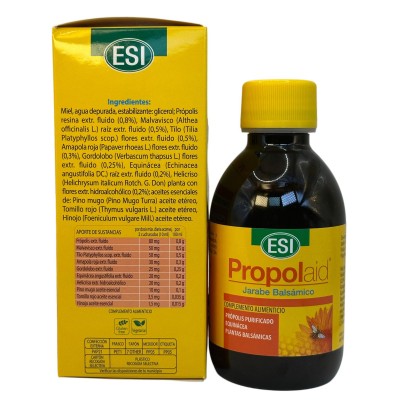 Propolaid Jarabe Balsámico 180ml de ESI® ESI ESI-21010301 Acción benéfica garganta y pecho salud.bio