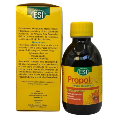 Propolaid Jarabe Balsámico 180ml de ESI® ESI ESI-21010301 Acción benéfica garganta y pecho salud.bio