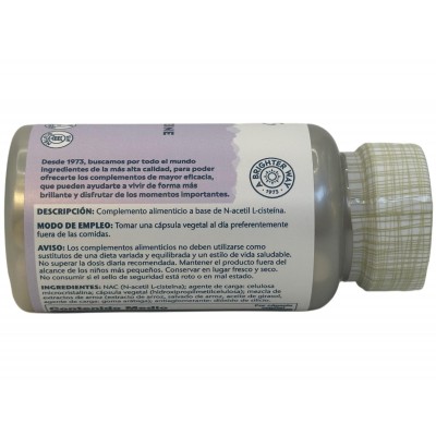 NAC N-Acetil L-Cisteína 295mg 60 cápsulas de Solaray SOLARAY SOLA-81353 Higado y sistema hepatobiliar salud.bio