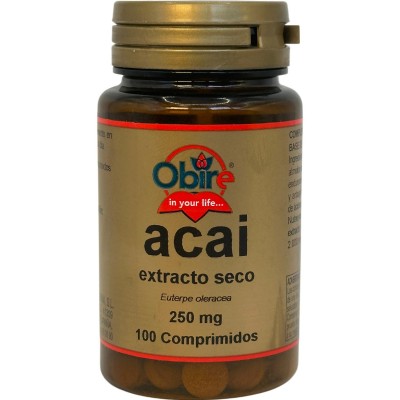 Açai Acai Extracto Seco 250mg (equivalente a 1000mg) 100 tabletas de Obire Obire OBI-34134 Antioxidantes salud.bio