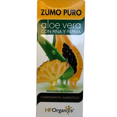Zumo Aloe Vera PURO con Piña y Papaya 1 Litro de HFOrganics HerboFarm HO HO101 Ayudas aparato Digestivo salud.bio
