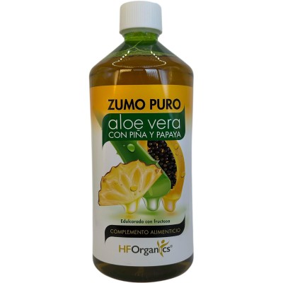 Zumo Aloe Vera PURO con Piña y Papaya 1 Litro de HFOrganics HerboFarm HO HO101 Ayudas aparato Digestivo salud.bio