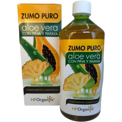 Zumo Aloe Vera PURO con Piña y Papaya 1 Litro de HFOrganics HerboFarm HO HO101 Ayudas aparato Digestivo salud.bio