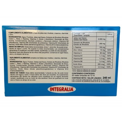Extralia Adultos 20 viales bebibles de Integralia INTEGRALIA 434 Sénior y Tercera Edad salud.bio