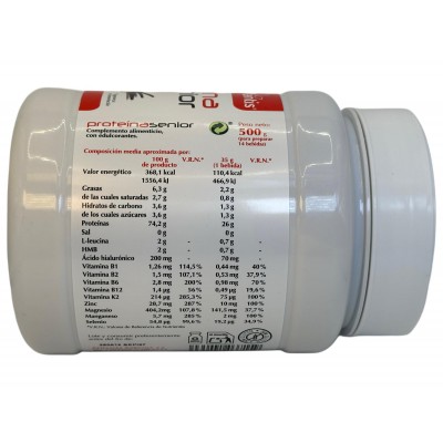 PROTEINA SENIOR 500gr (Suplemento Nutricional) sabor Vainilla de Plantis Artesania Agrícola ART-03715 Proteinas salud.bio