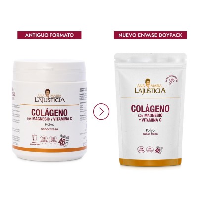 Colágeno con Magnesio y Vitamina C, 350g Polvo, sabor Fresa de Ana Maria Lajusticia Ana Maria LaJusticia ANA-68073 Articulaci...