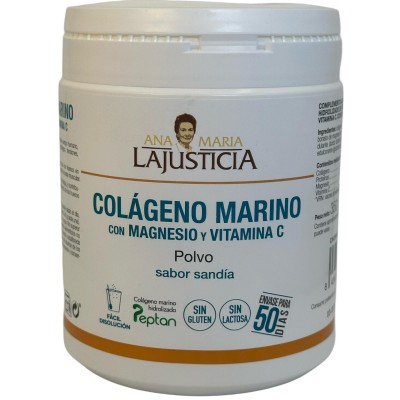 Colágeno MARINO con Magnesio y Vitamina C, 350g Polvo, sabor Sandia de Ana Maria Lajusticia Ana Maria LaJusticia ANA-68087 Ar...