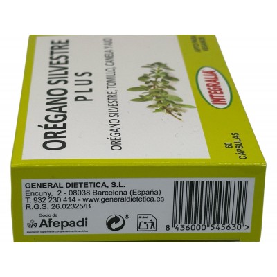 Orégano Silvestre Plus 60 cápsulas de Integralia INTEGRALIA INT-54563 Ayudas aparato Digestivo salud.bio