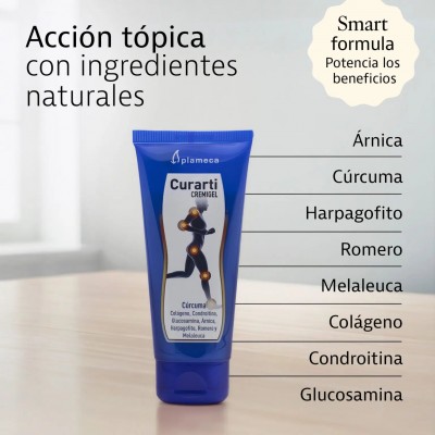 Curarti CREMIGEL 100ml uso tópico de Plameca Plameca PLA-84537 Articulaciones, Huesos, Tendones y Musculos, componen el Apara...