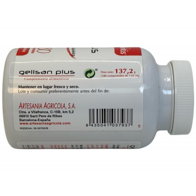 Gelisan PLUS en 180 ó 300 comprimidos de Plantis Artesania Agrícola ART-080070-080069 Articulaciones, Huesos, Tendones y Musc...