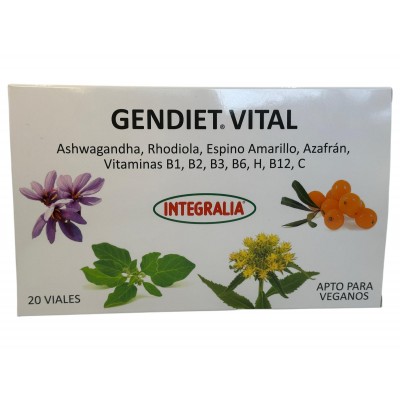 Gendiet vital 20 viales de 10ml de Integralia INTEGRALIA GEN-54603 Estados emocionales, ansiedad, estrés, depresión, relax sa...