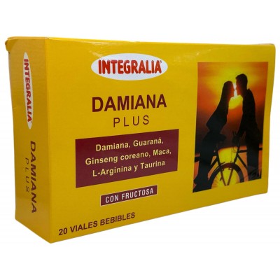 Damiana Plus 20 viales 10ml bebibles de Integralia INTEGRALIA 337 Libido hombre y mujer salud.bio