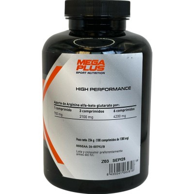 Óxido Nítrico Competition (Comprimidos de Arginina Alfa-Ketoglutarato) 180 comprimidos de Megaplus Artesania Agrícola 171028 ...