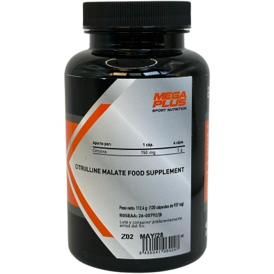 Citrulina Malato Competition 700mg 120 cápsulas de Megaplus Megaplus MEG-06424 Suplementos Deportivos (Complementos Alimentic...