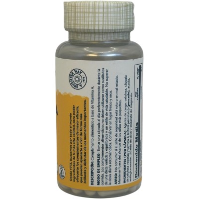 Vitamina A 3000mcg 60 Cápsulas Vegetales de Solaray SOLARAY SOLA-79094 Vitamina A y D salud.bio