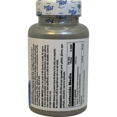 Omega 3 de 450mg EPA y 300mg DHA 60 perlas sabor limón de Kal KAL KAL-84640 Sistema circulatorio salud.bio