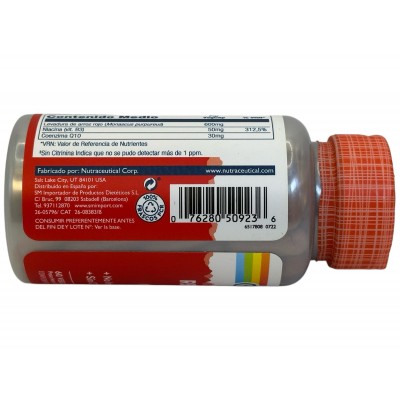 Levadura Roja de arroz, Red Yeast Rice Plus Q10, 60 VegCaps. Sin gluten. Apto para veganos de SOLARAY SOLARAY SM-8892 Ayudas ...
